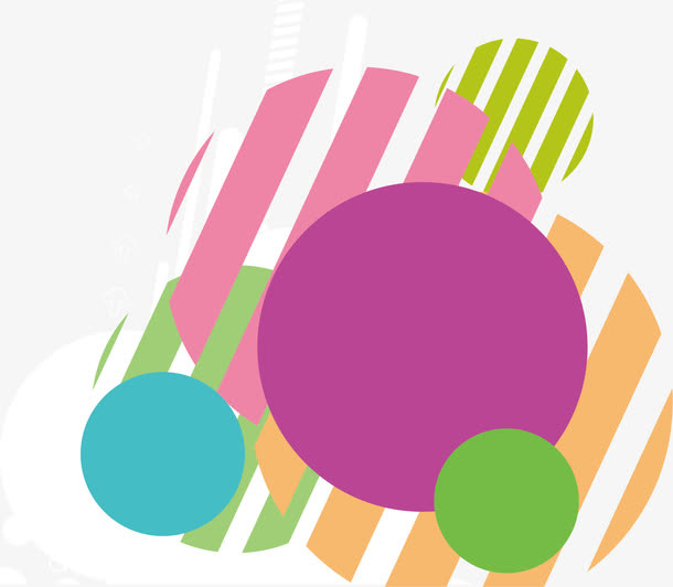 彩色几何装饰图形免抠