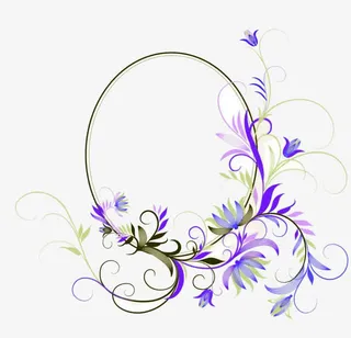 紫色边纹图案免抠