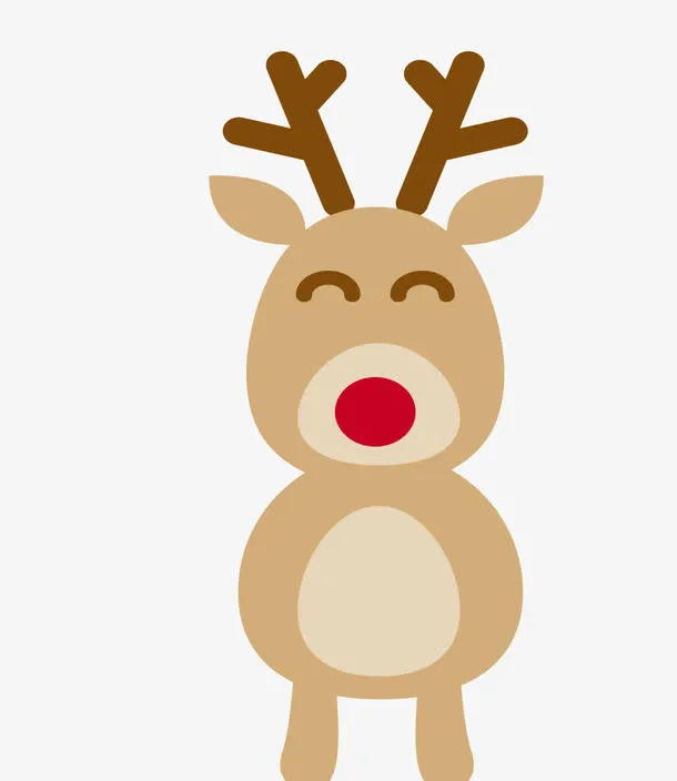 卡通麋鹿矢量图免抠