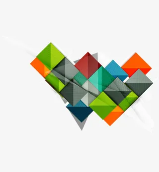 商务  信息分类 菱形  彩色免抠