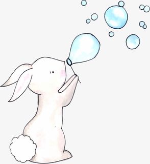 手绘兔子免抠素材免抠