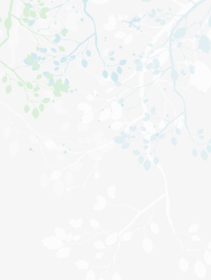 春天手绘树枝底纹免抠