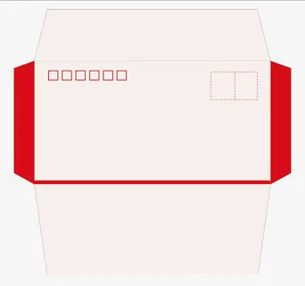 红色简洁信封PNG免抠