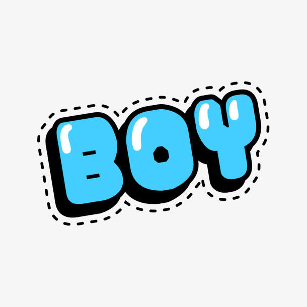 蓝色的英文字母免抠