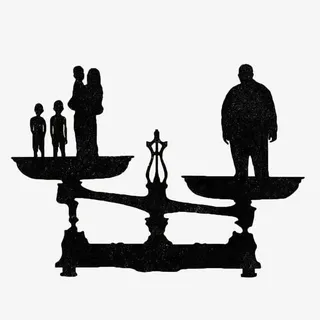 黑色家庭天平免抠