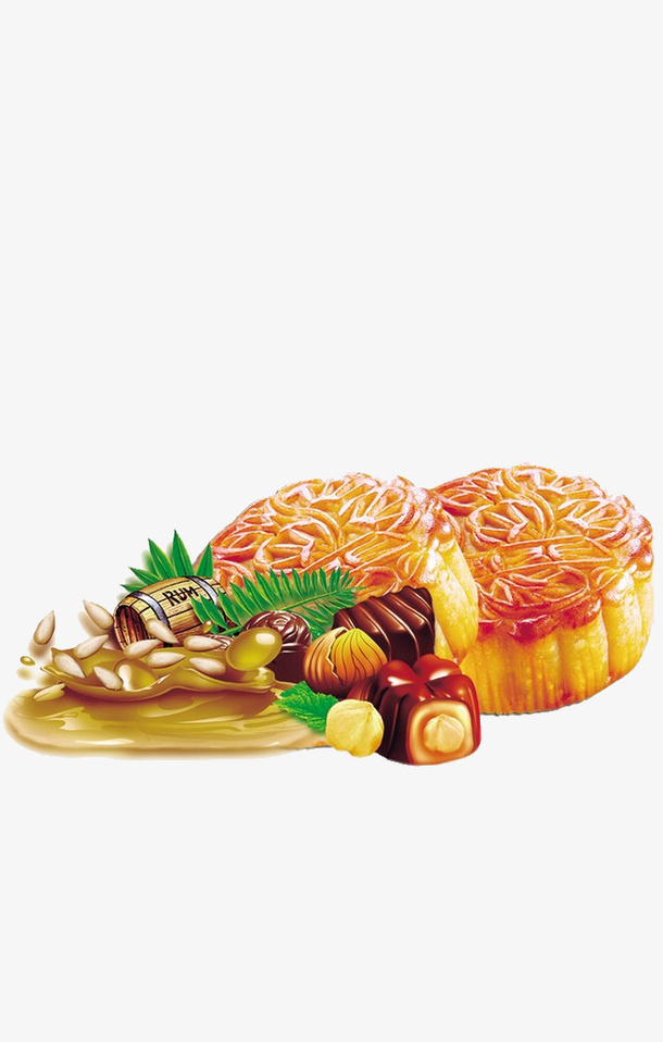 月饼产品实物免抠