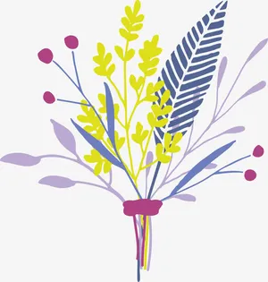 手绘花束免抠