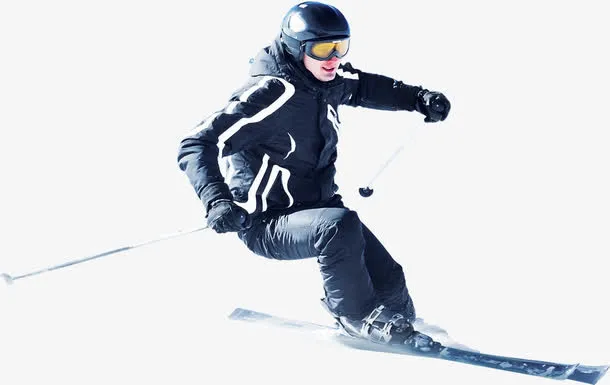 冬日滑雪人物户外免抠