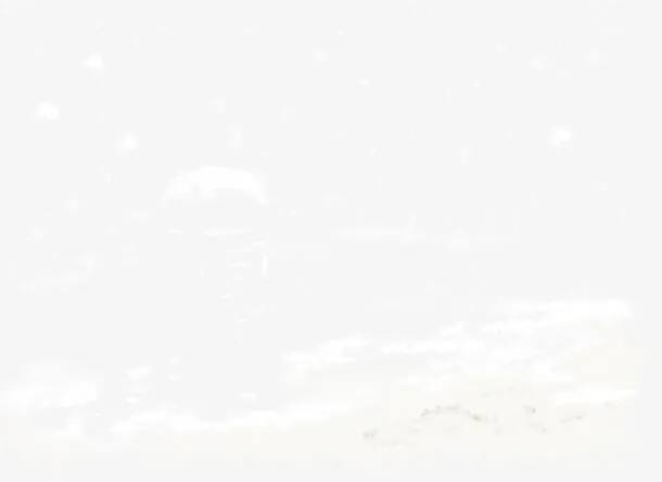 手绘雪地冬季画册免抠