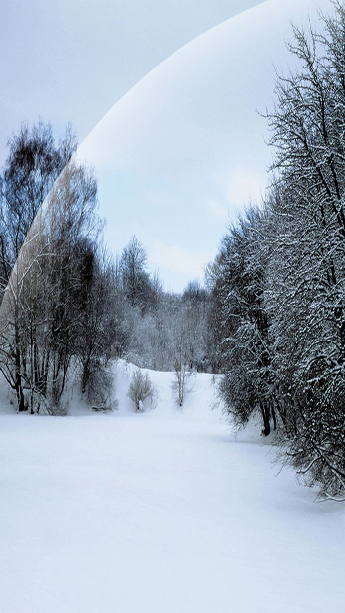 冬季雪景H5背景高清