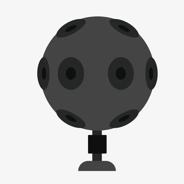 黑色圆形游戏遥感免抠