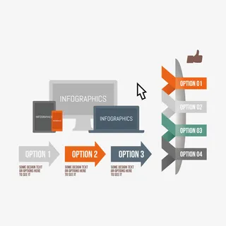 矢量扁平化信息图免抠