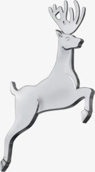灰色立体小梅花鹿图标免抠