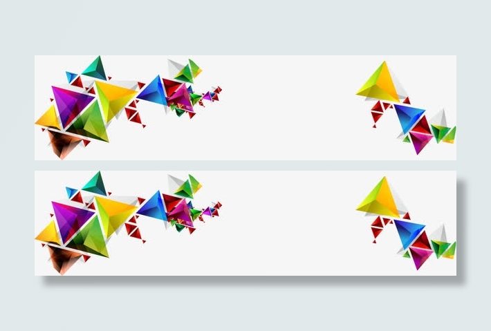 炫彩三角形免抠