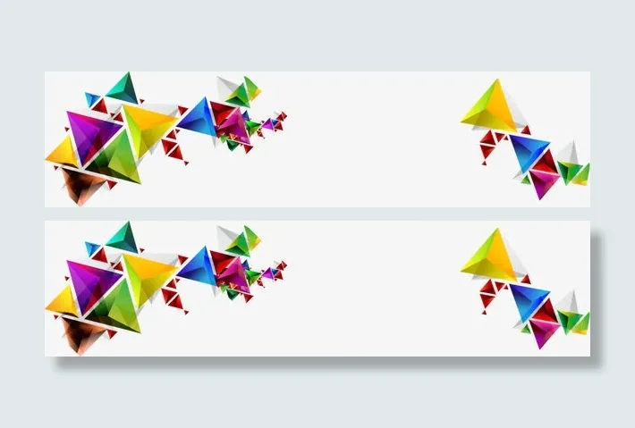 炫彩三角形免抠