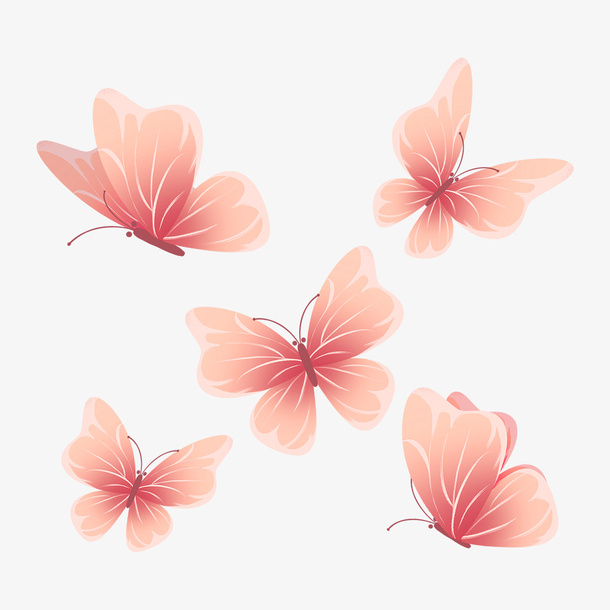 春天装饰蝴蝶免抠