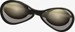 简约黑色泳镜免抠