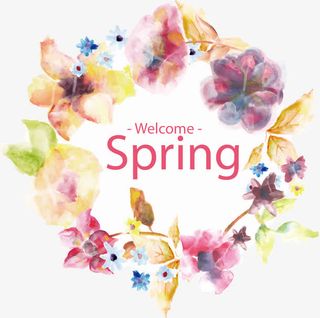 文案背景元素  春天 背景装饰