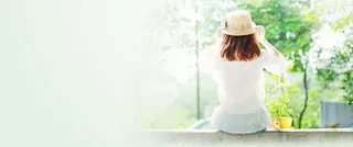 美女背影背景高清