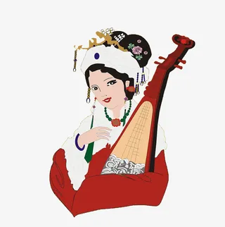 昭君弹琵琶免抠