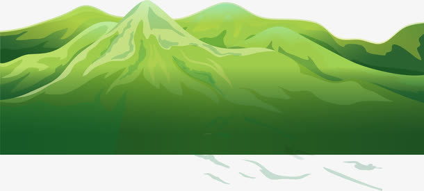 绿色清新高山免抠