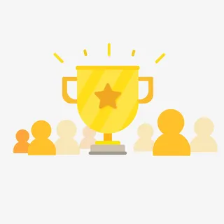 活动获奖奖杯元素免抠