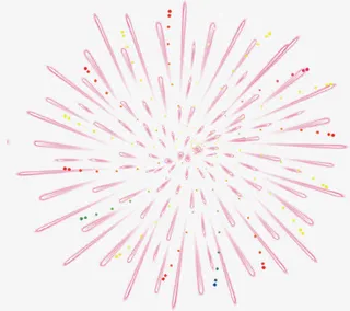 节日手绘活动海报烟花效果免抠