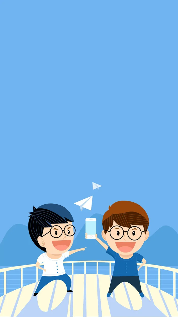 卡通人物H5背景高清