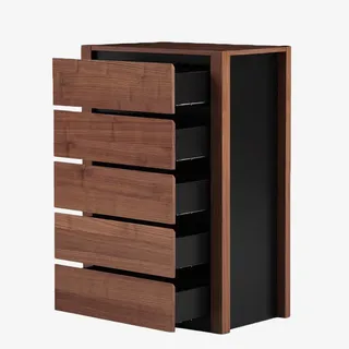 致林实木五斗橱免抠