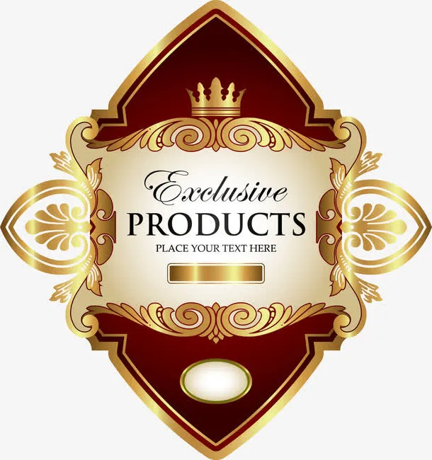 唯美红色卡片免抠