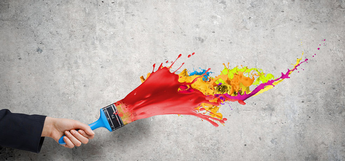 刷涂料的手臂素材背景高清