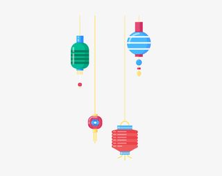 手绘节日装饰灯笼设计免抠手绘/卡通卡通元素