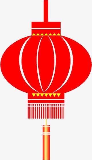 红色喜庆节日灯笼手绘免抠