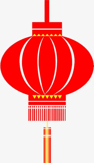 红色喜庆节日灯笼手绘免抠