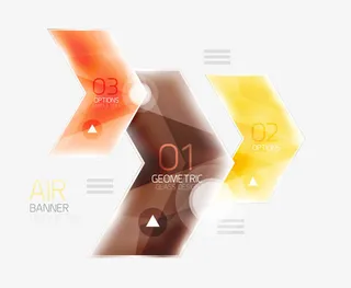 创意彩色箭头设计矢量素材免抠