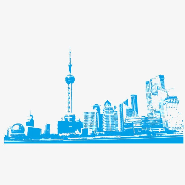 矢量色彩上海东方明珠塔免抠