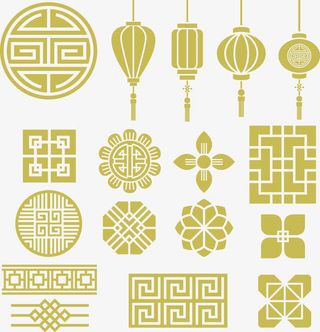 矢量手绘剪纸免抠