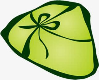 绿色卡通手绘粽子食物免抠