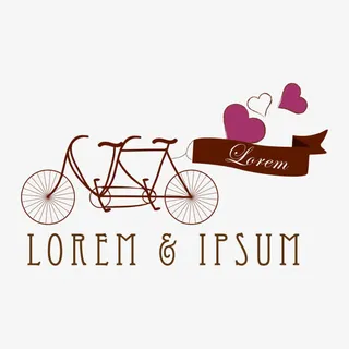 七夕情人节棕色自行车免抠