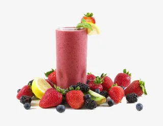 草莓与草莓汁免抠