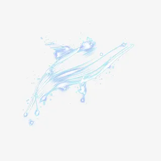 蓝色酷炫鲸鱼光效元素免抠