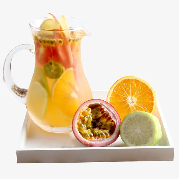 精致水果茶免抠