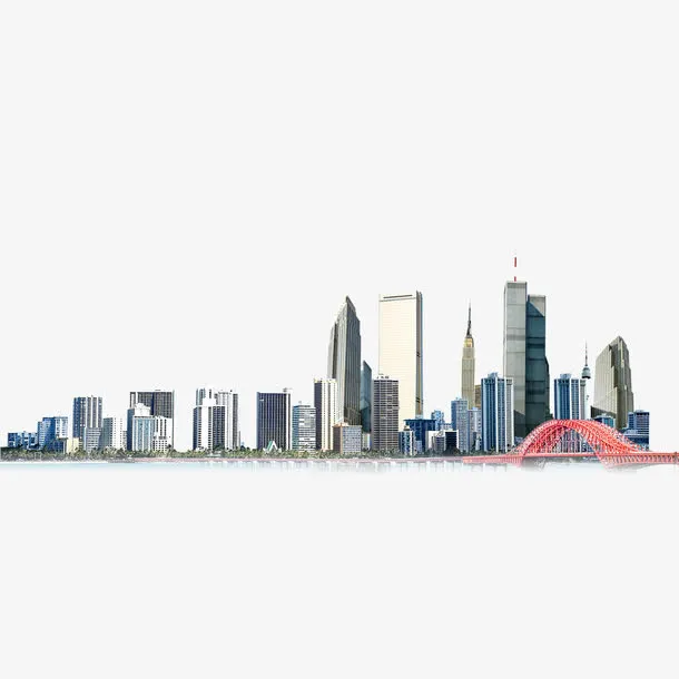 城市建筑群免抠
