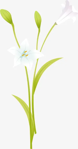 手绘水仙花矢量图免抠