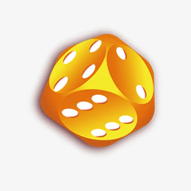 金黄色骰子免抠