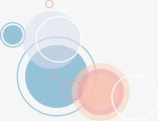 粉色蓝色圆环图片免抠