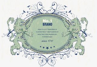 复古欧美牌匾插画素材矢量免抠