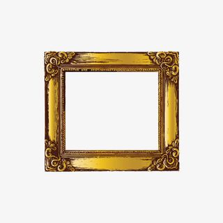 民族简约古典藏式边框免抠