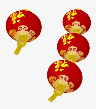 春节元素 新年 传统文化 灯笼02免抠