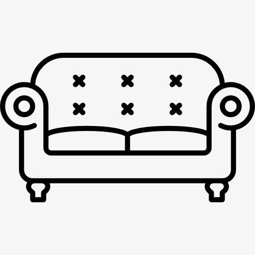 两座沙发图标免抠